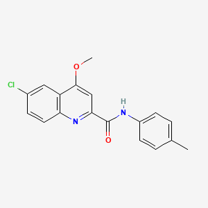 6-chloro-4-methoxy-N-(4-methylphenyl)quinoline-2-carboxamide