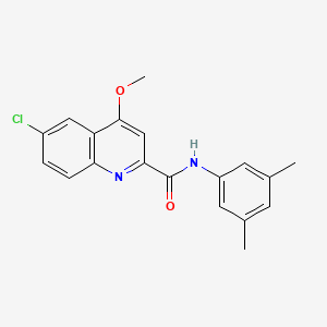 6-chloro-N-(3,5-dimethylphenyl)-4-methoxyquinoline-2-carboxamide