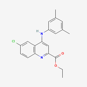 molecular formula C20H19ClN2O2 B6515762 ethyl 6-chloro-4-[(3,5-dimethylphenyl)amino]quinoline-2-carboxylate CAS No. 950261-03-7