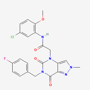 N-(5-chloro-2-methoxyphenyl)-2-{6-[(4-fluorophenyl)methyl]-2-methyl-5,7-dioxo-2H,4H,5H,6H,7H-pyrazolo[4,3-d]pyrimidin-4-yl}acetamide