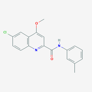 6-chloro-4-methoxy-N-(3-methylphenyl)quinoline-2-carboxamide