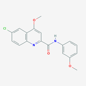 6-chloro-4-methoxy-N-(3-methoxyphenyl)quinoline-2-carboxamide