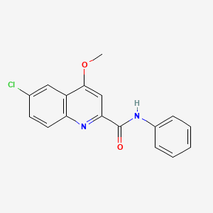 molecular formula C17H13ClN2O2 B6515784 6-chloro-4-methoxy-N-phenylquinoline-2-carboxamide CAS No. 950272-12-5