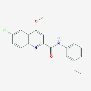 6-chloro-N-(3-ethylphenyl)-4-methoxyquinoline-2-carboxamide