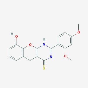 2-(2,4-dimethoxyphenyl)-9-hydroxy-3H,4H,5H-chromeno[2,3-d]pyrimidine-4-thione