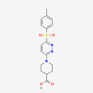 1-[6-(4-methylbenzenesulfonyl)pyridazin-3-yl]piperidine-4-carboxylic acid