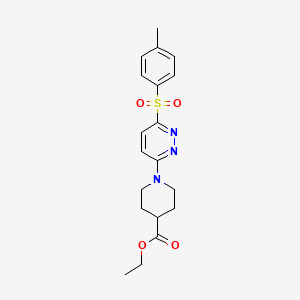 ethyl 1-[6-(4-methylbenzenesulfonyl)pyridazin-3-yl]piperidine-4-carboxylate