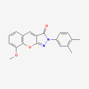 2-(3,4-dimethylphenyl)-8-methoxy-2H,3H-chromeno[2,3-c]pyrazol-3-one