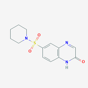 molecular formula C13H15N3O3S B6515871 6-(piperidine-1-sulfonyl)-1,2-dihydroquinoxalin-2-one CAS No. 950261-58-2