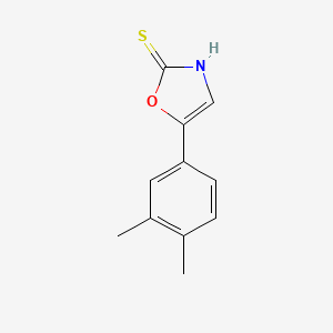 molecular formula C11H11NOS B6515894 5-(3,4-dimethylphenyl)-2,3-dihydro-1,3-oxazole-2-thione CAS No. 950272-74-9