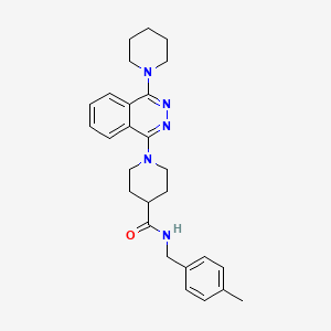 N-[(4-methylphenyl)methyl]-1-[4-(piperidin-1-yl)phthalazin-1-yl]piperidine-4-carboxamide