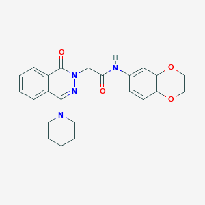 N-(2,3-dihydro-1,4-benzodioxin-6-yl)-2-[1-oxo-4-(piperidin-1-yl)-1,2-dihydrophthalazin-2-yl]acetamide