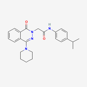 molecular formula C24H28N4O2 B6515939 2-[1-oxo-4-(piperidin-1-yl)-1,2-dihydrophthalazin-2-yl]-N-[4-(propan-2-yl)phenyl]acetamide CAS No. 950262-85-8