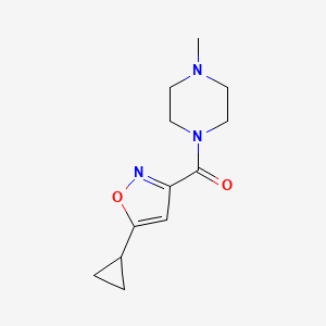 molecular formula C12H17N3O2 B6515952 1-(5-cyclopropyl-1,2-oxazole-3-carbonyl)-4-methylpiperazine CAS No. 950264-38-7