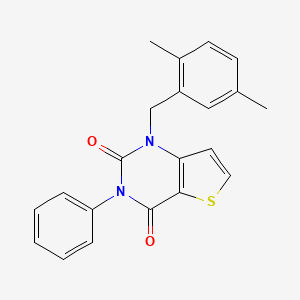 1-[(2,5-dimethylphenyl)methyl]-3-phenyl-1H,2H,3H,4H-thieno[3,2-d]pyrimidine-2,4-dione