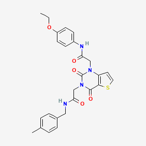 2-(1-{[(4-ethoxyphenyl)carbamoyl]methyl}-2,4-dioxo-1H,2H,3H,4H-thieno[3,2-d]pyrimidin-3-yl)-N-[(4-methylphenyl)methyl]acetamide