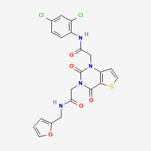 2-(1-{[(2,4-dichlorophenyl)carbamoyl]methyl}-2,4-dioxo-1H,2H,3H,4H-thieno[3,2-d]pyrimidin-3-yl)-N-[(furan-2-yl)methyl]acetamide