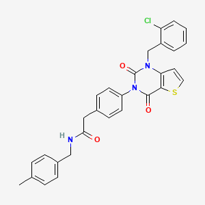 2-(4-{1-[(2-chlorophenyl)methyl]-2,4-dioxo-1H,2H,3H,4H-thieno[3,2-d]pyrimidin-3-yl}phenyl)-N-[(4-methylphenyl)methyl]acetamide