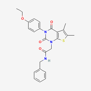 N-benzyl-2-[3-(4-ethoxyphenyl)-5,6-dimethyl-2,4-dioxo-1H,2H,3H,4H-thieno[2,3-d]pyrimidin-1-yl]acetamide