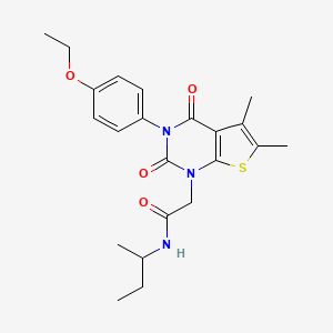 N-(butan-2-yl)-2-[3-(4-ethoxyphenyl)-5,6-dimethyl-2,4-dioxo-1H,2H,3H,4H-thieno[2,3-d]pyrimidin-1-yl]acetamide