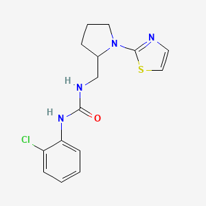 molecular formula C15H17ClN4OS B6516284 1-(2-chlorophenyl)-3-{[1-(1,3-thiazol-2-yl)pyrrolidin-2-yl]methyl}urea CAS No. 1788556-56-8