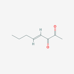 molecular formula C8H12O2 B065165 (E)-4-Octene-2,3-dione CAS No. 190512-44-8