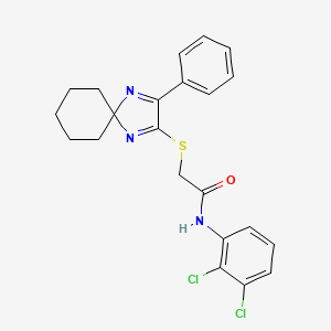 N-(2,3-dichlorophenyl)-2-({3-phenyl-1,4-diazaspiro[4.5]deca-1,3-dien-2-yl}sulfanyl)acetamide