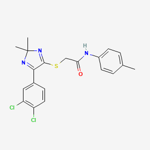 2-{[5-(3,4-dichlorophenyl)-2,2-dimethyl-2H-imidazol-4-yl]sulfanyl}-N-(4-methylphenyl)acetamide