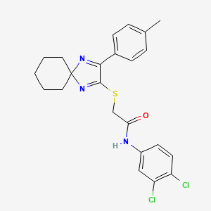 N-(3,4-dichlorophenyl)-2-{[3-(4-methylphenyl)-1,4-diazaspiro[4.5]deca-1,3-dien-2-yl]sulfanyl}acetamide