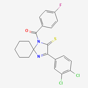 3-(3,4-dichlorophenyl)-1-(4-fluorobenzoyl)-1,4-diazaspiro[4.5]dec-3-ene-2-thione