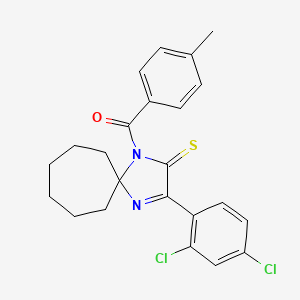 3-(2,4-dichlorophenyl)-1-(4-methylbenzoyl)-1,4-diazaspiro[4.6]undec-3-ene-2-thione