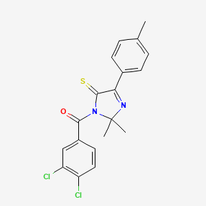 1-(3,4-dichlorobenzoyl)-2,2-dimethyl-4-(4-methylphenyl)-2,5-dihydro-1H-imidazole-5-thione