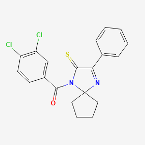 1-(3,4-dichlorobenzoyl)-3-phenyl-1,4-diazaspiro[4.4]non-3-ene-2-thione