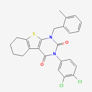 4-(3,4-dichlorophenyl)-6-[(2-methylphenyl)methyl]-8-thia-4,6-diazatricyclo[7.4.0.0^{2,7}]trideca-1(9),2(7)-diene-3,5-dione