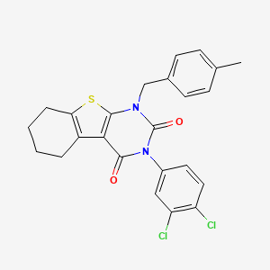 4-(3,4-dichlorophenyl)-6-[(4-methylphenyl)methyl]-8-thia-4,6-diazatricyclo[7.4.0.0^{2,7}]trideca-1(9),2(7)-diene-3,5-dione
