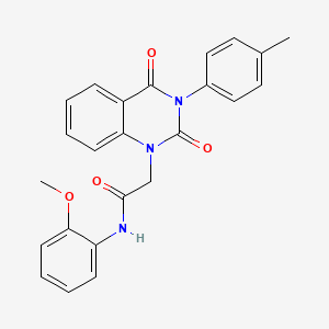 molecular formula C24H21N3O4 B6517284 N-(2-methoxyphenyl)-2-[3-(4-methylphenyl)-2,4-dioxo-1,2,3,4-tetrahydroquinazolin-1-yl]acetamide CAS No. 899782-36-6