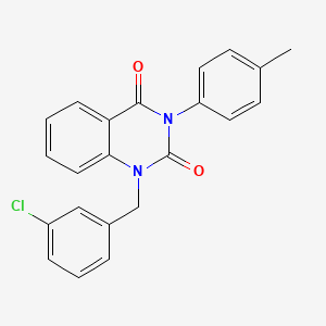 1-[(3-chlorophenyl)methyl]-3-(4-methylphenyl)-1,2,3,4-tetrahydroquinazoline-2,4-dione