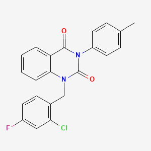 1-[(2-chloro-4-fluorophenyl)methyl]-3-(4-methylphenyl)-1,2,3,4-tetrahydroquinazoline-2,4-dione