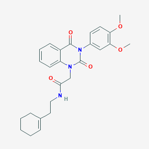 N-[2-(cyclohex-1-en-1-yl)ethyl]-2-[3-(3,4-dimethoxyphenyl)-2,4-dioxo-1,2,3,4-tetrahydroquinazolin-1-yl]acetamide