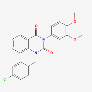 1-[(4-chlorophenyl)methyl]-3-(3,4-dimethoxyphenyl)-1,2,3,4-tetrahydroquinazoline-2,4-dione
