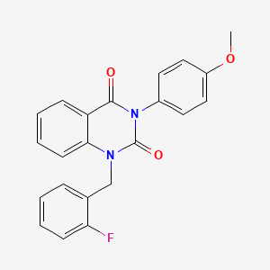 molecular formula C22H17FN2O3 B6517354 1-[(2-fluorophenyl)methyl]-3-(4-methoxyphenyl)-1,2,3,4-tetrahydroquinazoline-2,4-dione CAS No. 899923-11-6