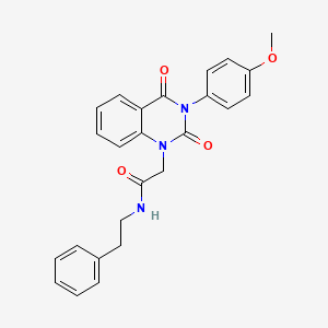 2-[3-(4-methoxyphenyl)-2,4-dioxo-1,2,3,4-tetrahydroquinazolin-1-yl]-N-(2-phenylethyl)acetamide