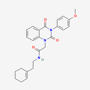 N-[2-(cyclohex-1-en-1-yl)ethyl]-2-[3-(4-methoxyphenyl)-2,4-dioxo-1,2,3,4-tetrahydroquinazolin-1-yl]acetamide