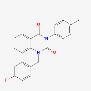 molecular formula C23H19FN2O2 B6517396 3-(4-ethylphenyl)-1-[(4-fluorophenyl)methyl]-1,2,3,4-tetrahydroquinazoline-2,4-dione CAS No. 899900-84-6