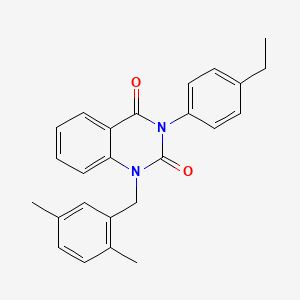 molecular formula C25H24N2O2 B6517402 1-[(2,5-dimethylphenyl)methyl]-3-(4-ethylphenyl)-1,2,3,4-tetrahydroquinazoline-2,4-dione CAS No. 899900-87-9
