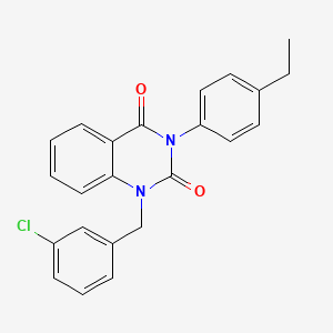 molecular formula C23H19ClN2O2 B6517408 1-[(3-chlorophenyl)methyl]-3-(4-ethylphenyl)-1,2,3,4-tetrahydroquinazoline-2,4-dione CAS No. 899900-90-4