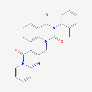 3-(2-methylphenyl)-1-({4-oxo-4H-pyrido[1,2-a]pyrimidin-2-yl}methyl)-1,2,3,4-tetrahydroquinazoline-2,4-dione