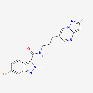 6-bromo-2-methyl-N-(3-{2-methylpyrazolo[1,5-a]pyrimidin-6-yl}propyl)-2H-indazole-3-carboxamide