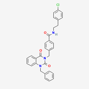 4-[(1-benzyl-2,4-dioxo-1,2,3,4-tetrahydroquinazolin-3-yl)methyl]-N-[2-(4-chlorophenyl)ethyl]benzamide