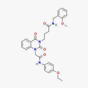4-(1-{[(4-ethoxyphenyl)carbamoyl]methyl}-2,4-dioxo-1,2,3,4-tetrahydroquinazolin-3-yl)-N-[(2-methoxyphenyl)methyl]butanamide